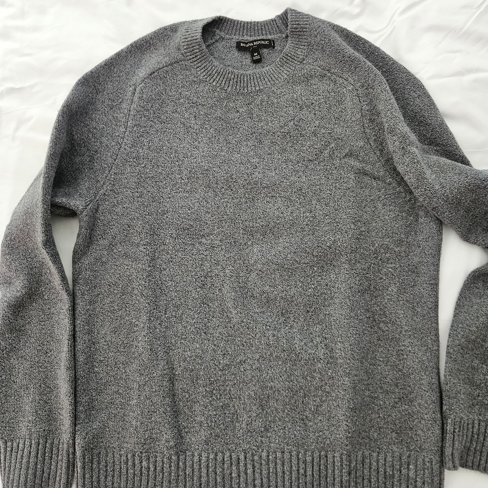 Banana Republic Soft Combed Cozy Blue/Grey Sweater